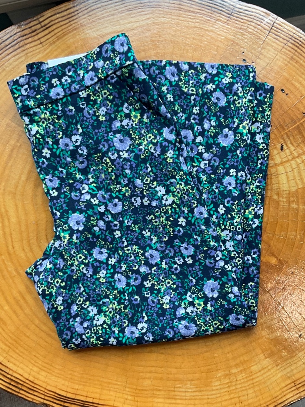 NWT LOFT Outlet Wide Leg Crop Relaxed Pants Floral Print Trouser XS Petite